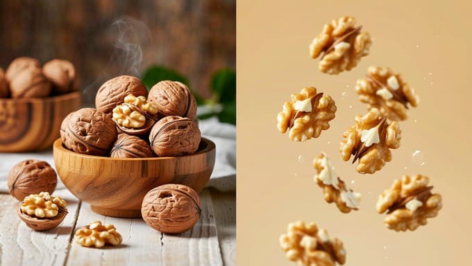 انواع گردو برای مقایسهٔ محصول ایرانی و وارداتی